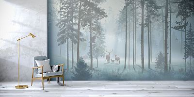 Фото Фреска ALBA Natura арт. 800122 - Лес и деревья | Студия фресок и фотопанно "La Stanza"