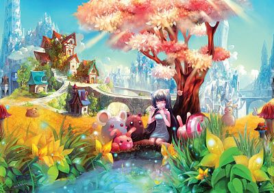 Фото Панно-фотообои в стиле аниме с крупным раппортом - Панорамы|Детские | Студия фресок и фотопанно "La Stanza"