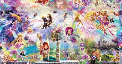 Фото Феи бабочки и стрекозы - Детские|Для девочки | Студия фресок и фотопанно "La Stanza"