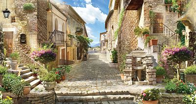 Фото Улочка старого города - Панорамы|Городские | Студия фресок и фотопанно "La Stanza"