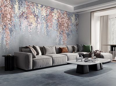 Фото Фреска Tesoro 2 арт. 02096-F - Цветы | Студия фресок и фотопанно "La Stanza"