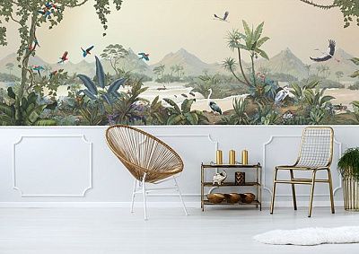 Фото Фреска Tesoro арт. 01204-GL - Тропики  | Студия фресок и фотопанно "La Stanza"