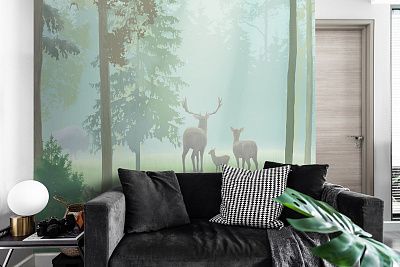 Фото Фреска ALBA Natura арт. 800120 - Лес и деревья | Студия фресок и фотопанно "La Stanza"