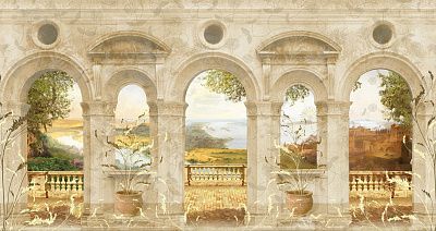 Фото Арки, веранда, живописный пейзаж - Панорамы|Античные | Студия фресок и фотопанно "La Stanza"