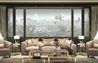 Фото Фреска Tesoro арт. 01105-S - Тропики  | Студия фресок и фотопанно "La Stanza"