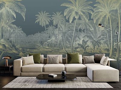 Фото Фреска Tesoro 2 арт. 02011-GL - Тропики  | Студия фресок и фотопанно "La Stanza"