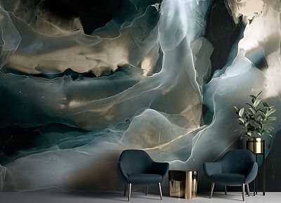 Фото Фреска ALBA Abstract арт. 01730-G - Флюиды  | Студия фресок и фотопанно "La Stanza"