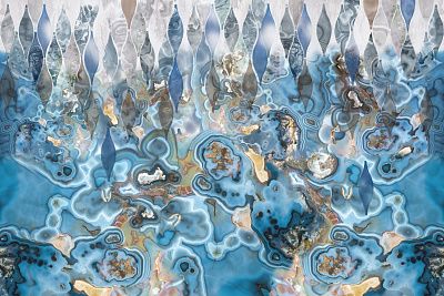 Фото Фреска Орнаменты и потолки Современные орнаменты арт. 980418 - Флюиды  | Студия фресок и фотопанно "La Stanza"