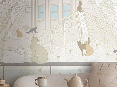 Фото Фреска Tesoro 2 арт. 02171-G - Графика  | Студия фресок и фотопанно "La Stanza"