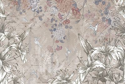 Фото Фреска Тренды Флориано арт. 980270 - Цветы | Студия фресок и фотопанно "La Stanza"