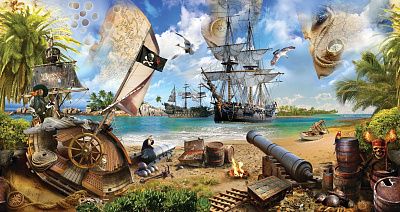 Фото Панно пираты - Панорамы|Детские | Студия фресок и фотопанно "La Stanza"