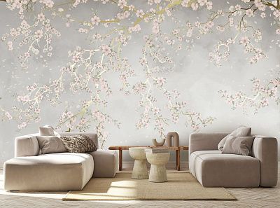 Фото Фреска Tesoro 2 арт. 02080-G - Цветы | Студия фресок и фотопанно "La Stanza"