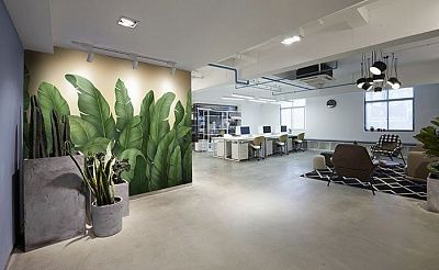 Фото Фреска Tesoro арт. 01234-GL - Тропики  | Студия фресок и фотопанно "La Stanza"