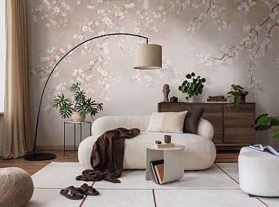 Фото Фреска Tesoro 2 арт. 02081-G - Цветы | Студия фресок и фотопанно "La Stanza"