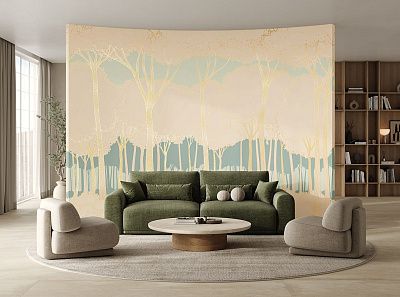 Фото Фреска Tesoro 2 арт. 02033-GL - Лес и деревья | Студия фресок и фотопанно "La Stanza"