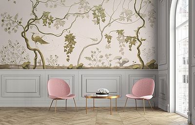 Фото Фреска Tesoro арт. 01120-G - Шинуазри | Студия фресок и фотопанно "La Stanza"