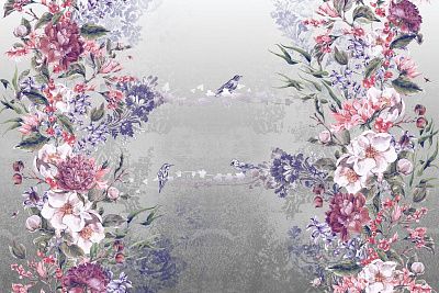 Фото Фреска Тренды Флориано арт. 980299 - Цветы | Студия фресок и фотопанно "La Stanza"