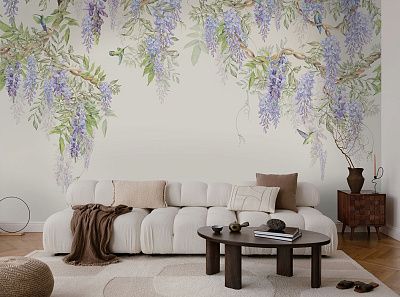 Фото Фреска Tesoro 2 арт. 02120-F - Цветы | Студия фресок и фотопанно "La Stanza"