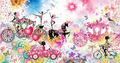 Фото Панно с лошадьми и каретой - Панорамы|Детские | Студия фресок и фотопанно "La Stanza"