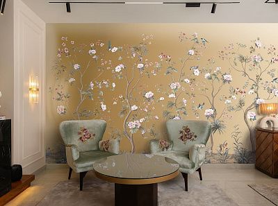 Фото Фреска Tesoro 2 арт. 02212-GL - Шинуазри | Студия фресок и фотопанно "La Stanza"